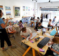 Design on a Skate Deck in an Art Gallery Workshop in Newcastle - Accommodation Sunshine Coast