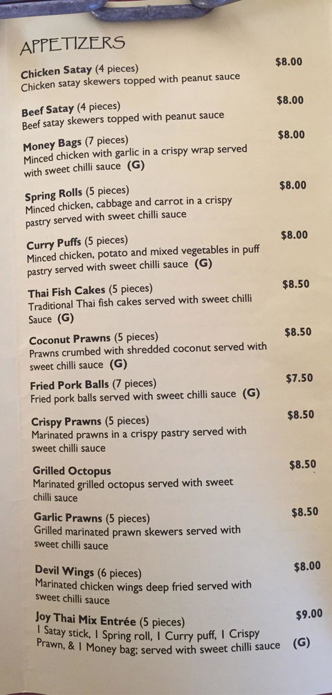 Joy Thai Restaurant - Accommodation Sunshine Coast 3