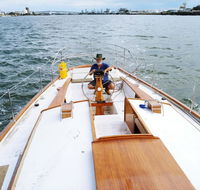 Cruising Yacht in Marina - Accommodation Sunshine Coast