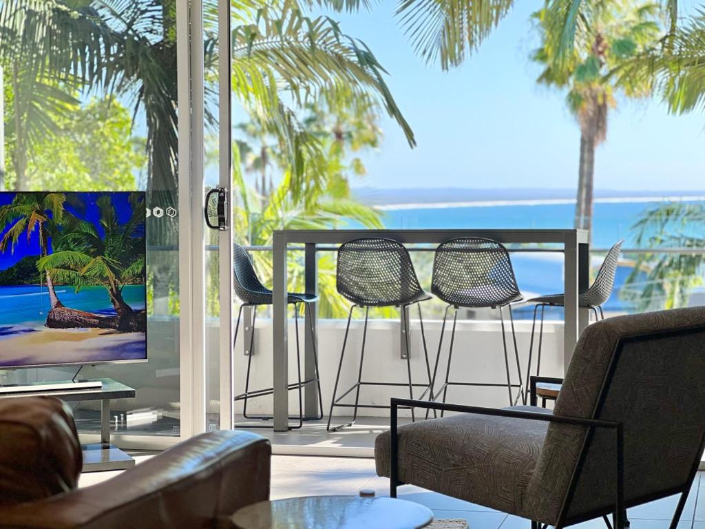 Spacious and light with water views